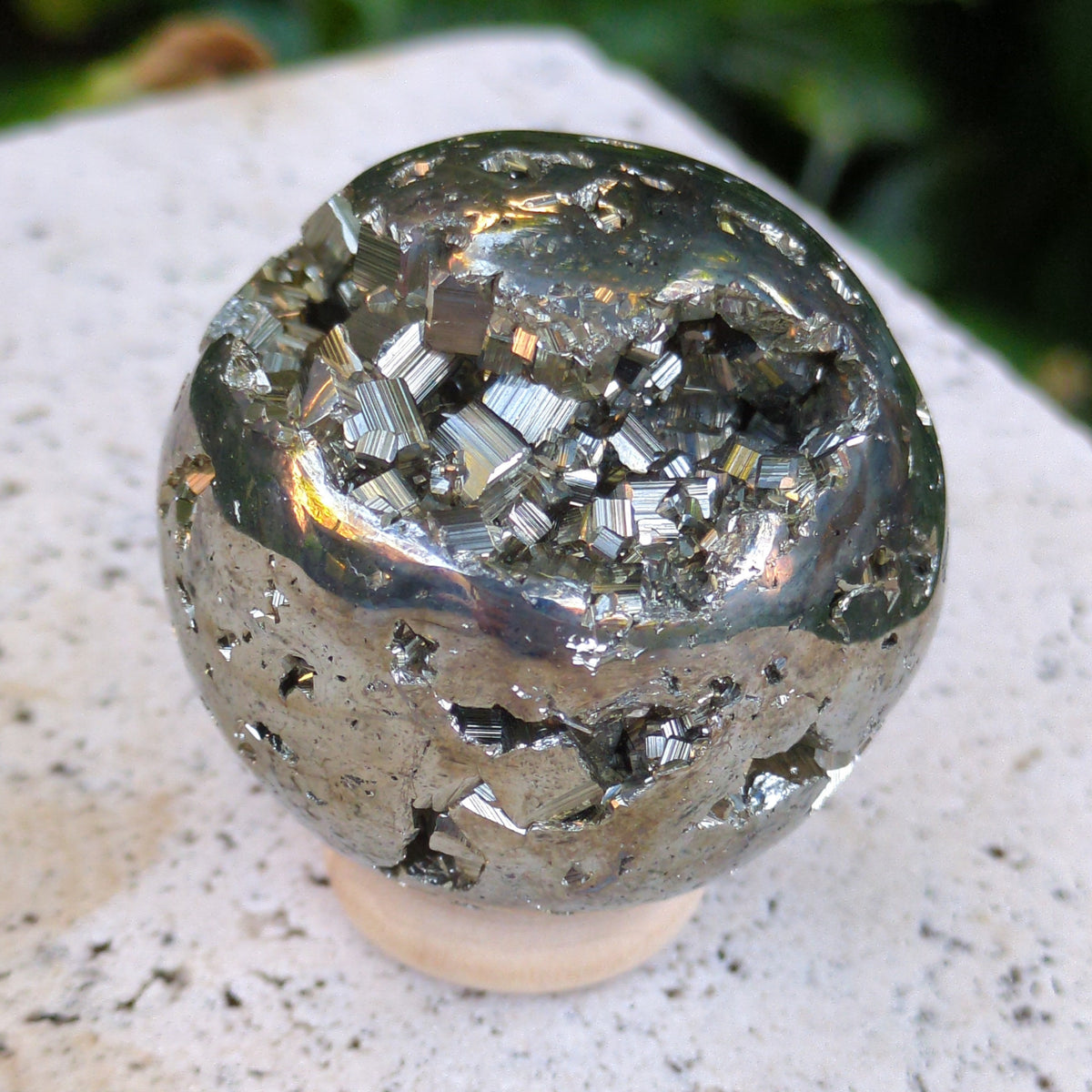 Pyrite Sphere with Natural Cubes (4.5 cm) - 191g from Green Door Living