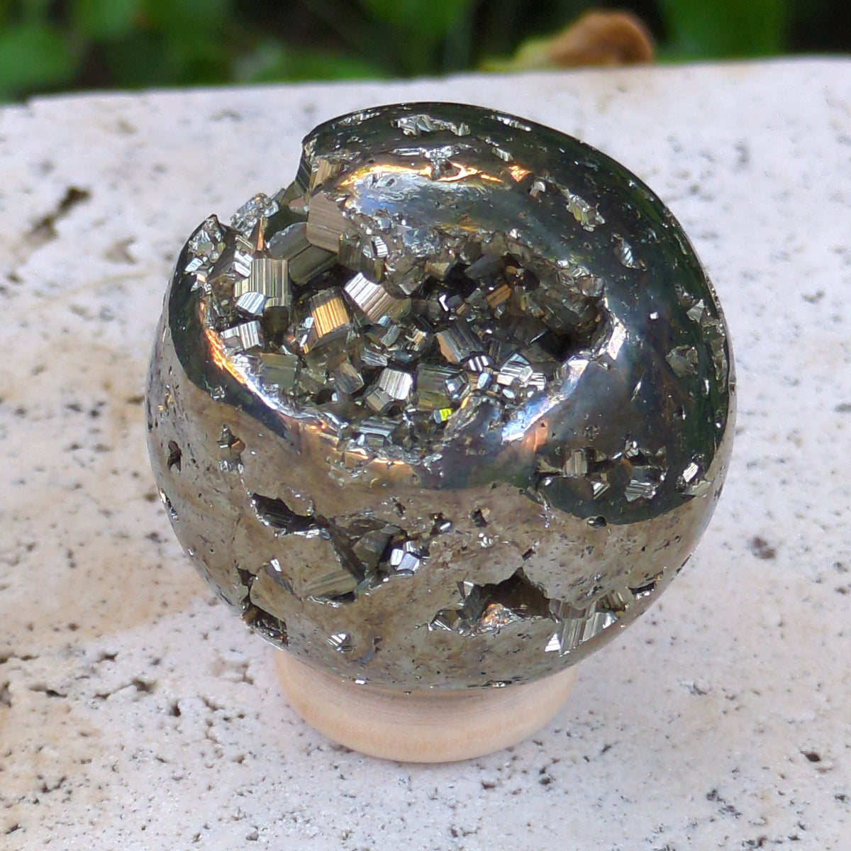 Pyrite Sphere with Natural Cubes (4.5 cm) - 191g from Green Door Living