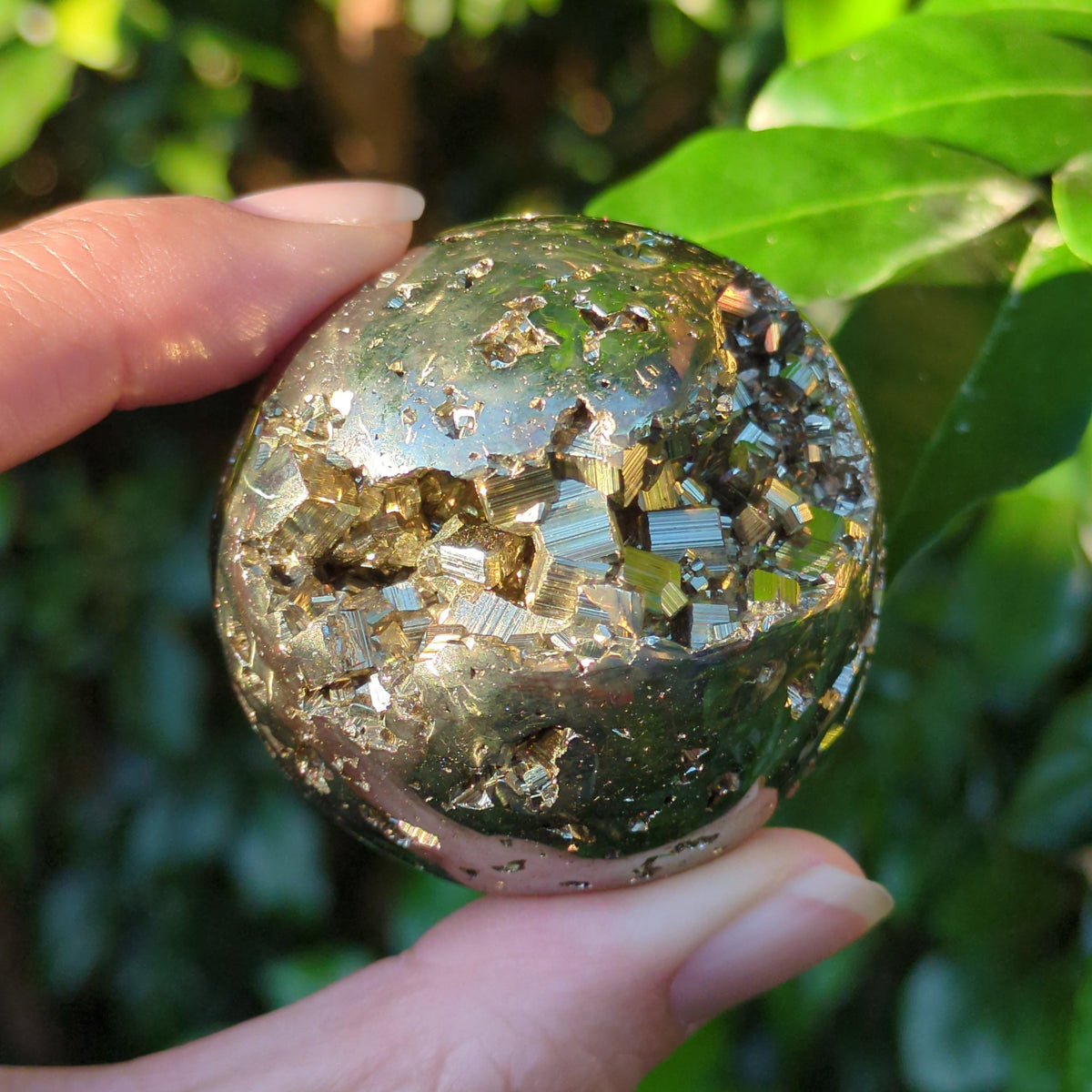 Pyrite Sphere with Natural Cubes (4.5 cm) - 191g from Green Door Living