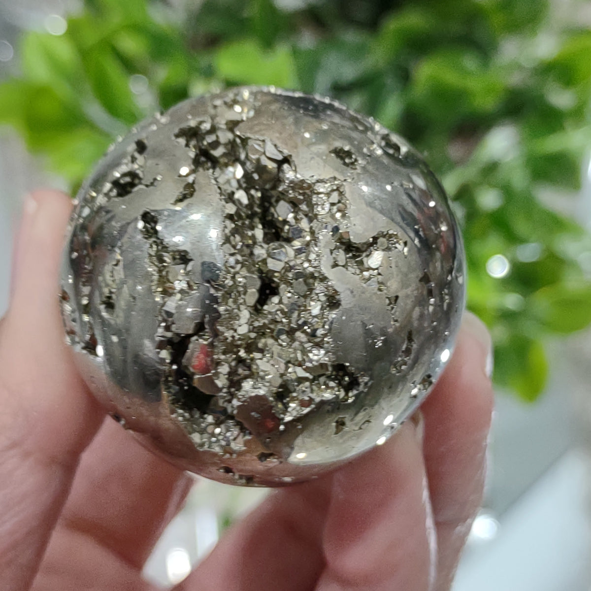 Pyrite Egg with Natural Cubes (5.5 cm) - 189g from Green Door Living