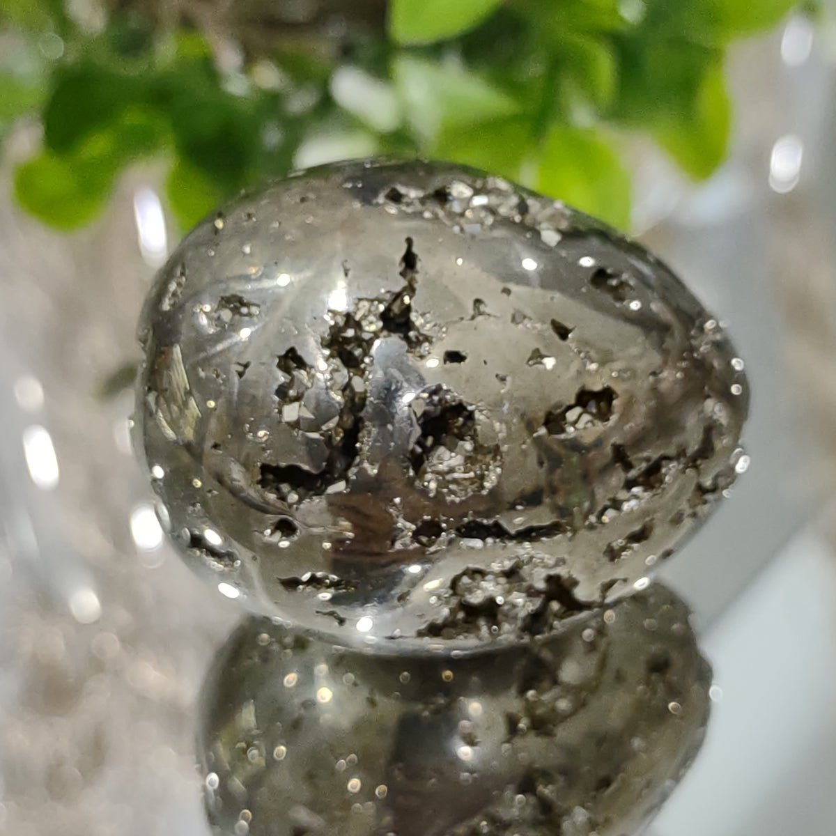 Pyrite Egg with Natural Cubes (5.5 cm) - 189g from Green Door Living