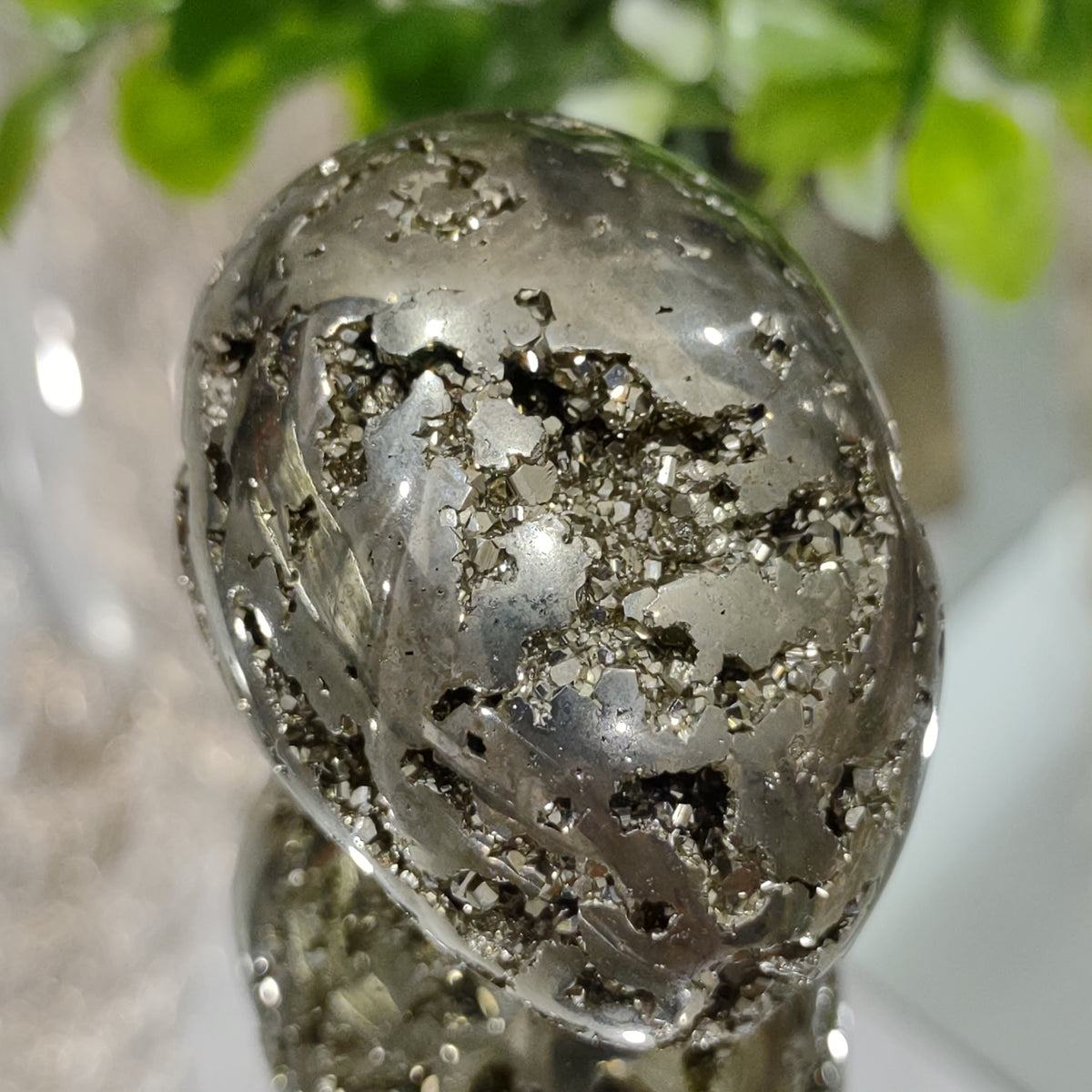 Pyrite Egg with Natural Cubes (5.5 cm) - 189g from Green Door Living
