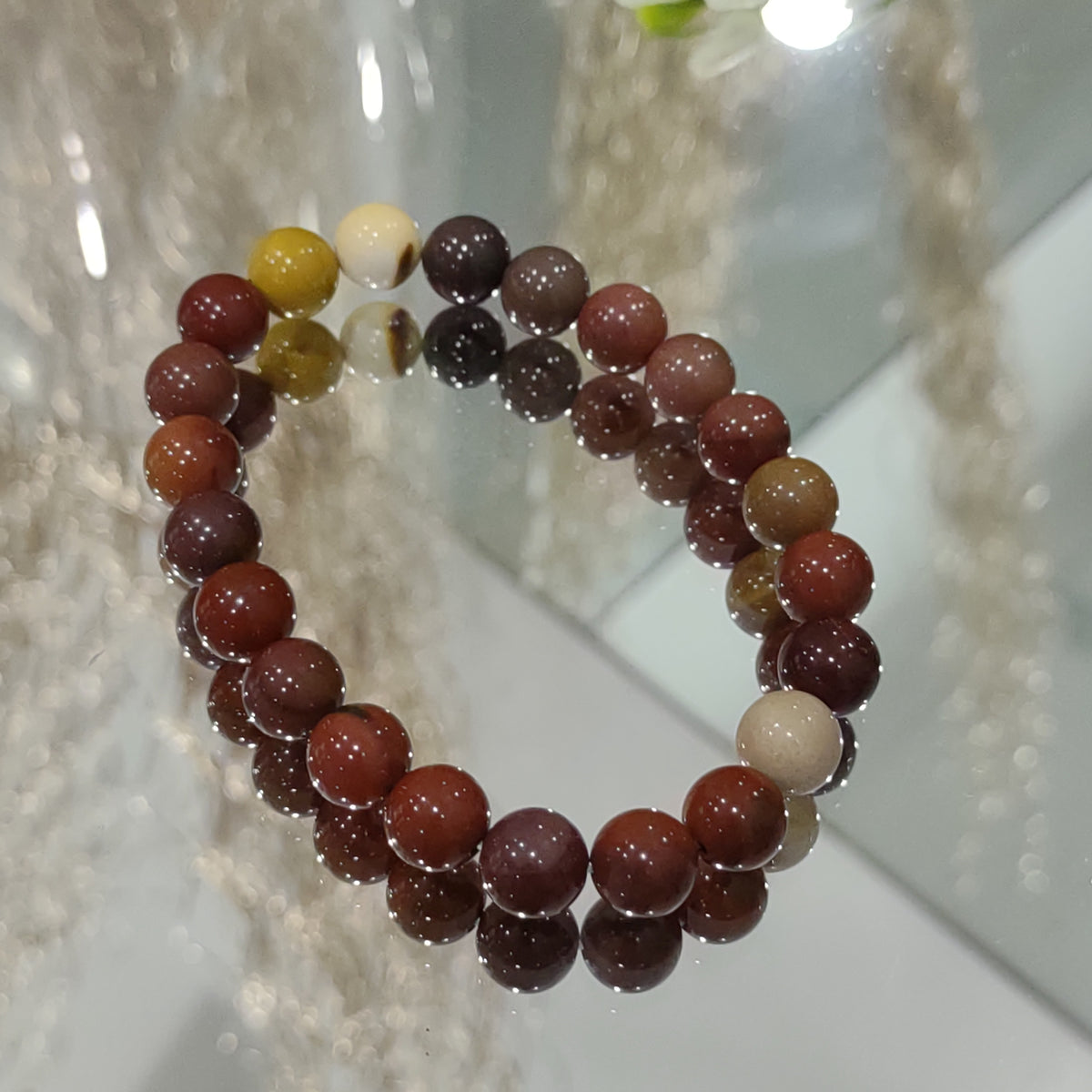 Mookaite Bead Bracelet - 8mm