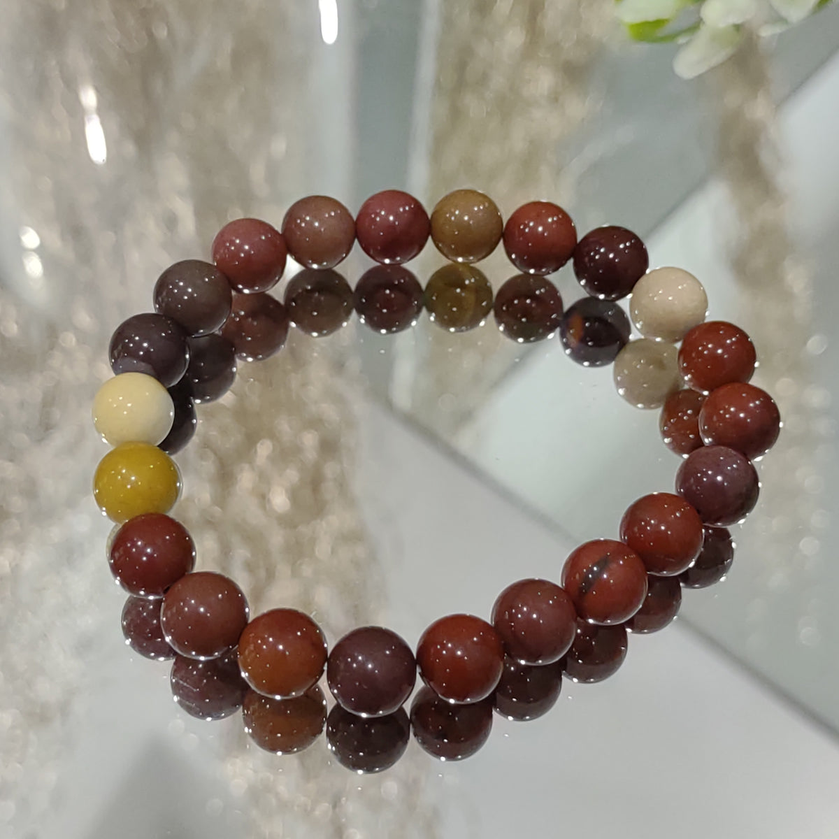 Mookaite Bead Bracelet - 8mm
