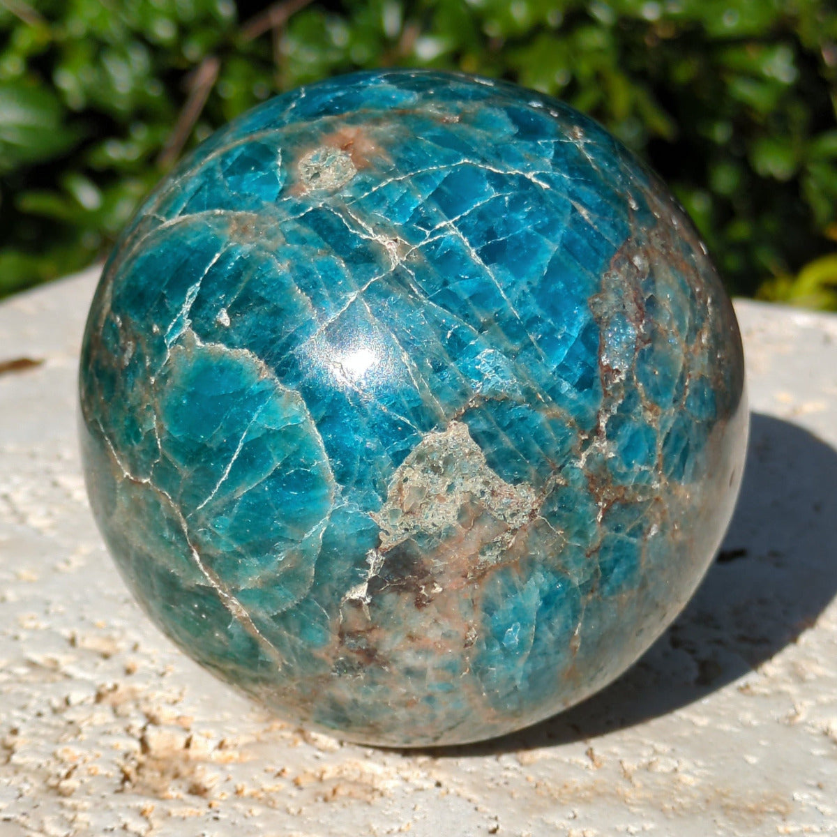 Blue Apatite Sphere with shimmer (9.7cm) - 1.49kg