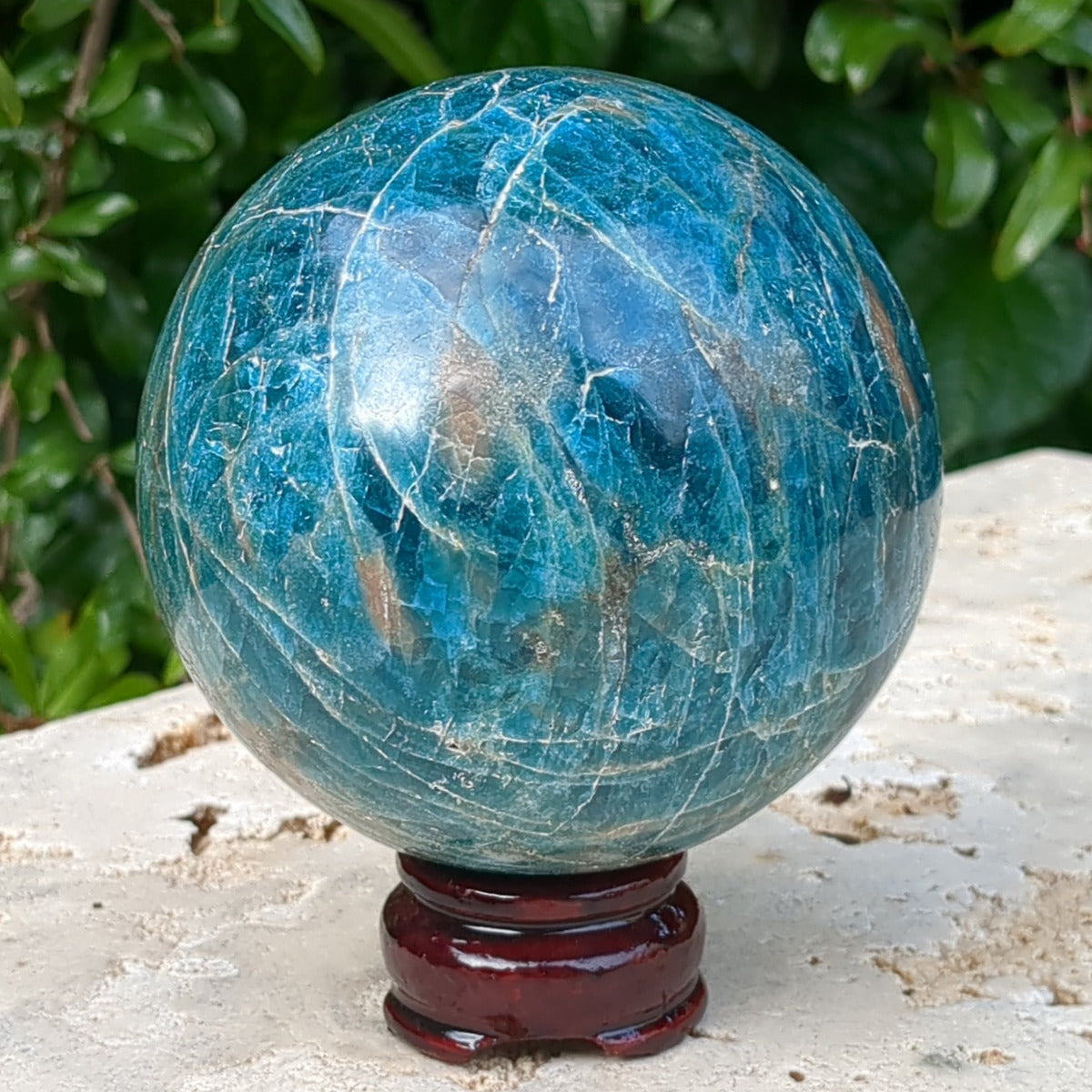 Blue Apatite Sphere with shimmer (9.7cm) - 1.5kg