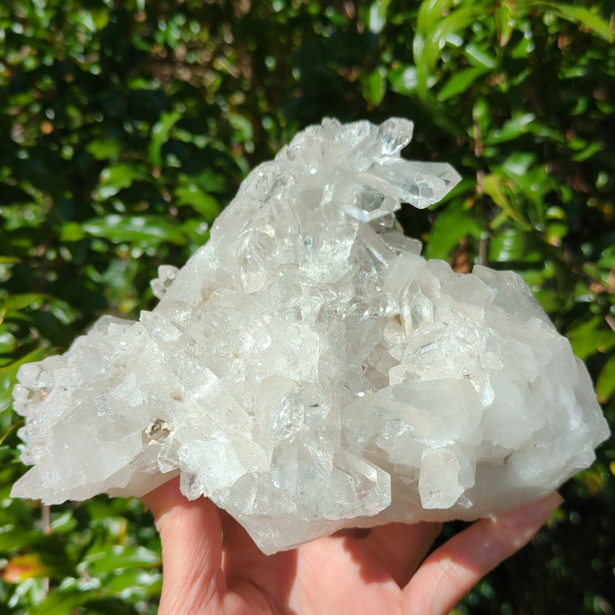 Clear Quartz Cluster - Multiple points with Rainbows (17.5cm) - 1.3kg