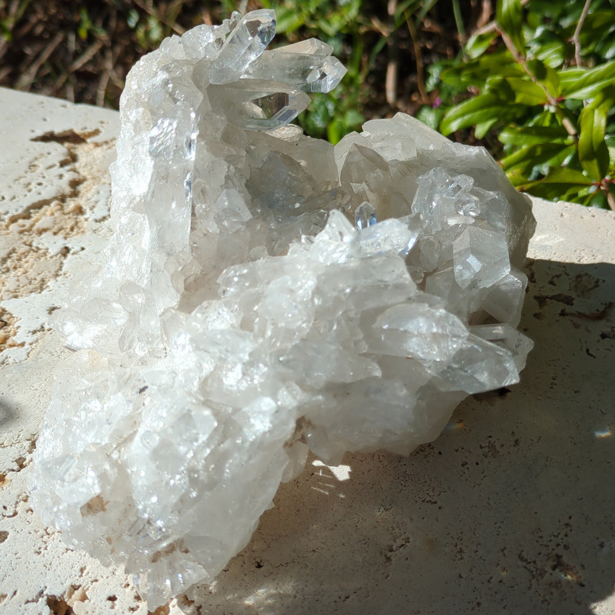 Clear Quartz Cluster - Multiple points with Rainbows (17.5cm) - 1.3kg