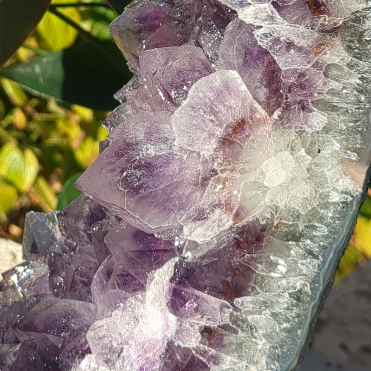 Amethyst Window Geode - Ring shape with calcite point (27.5cm) - 5.56kg from Green Door Living