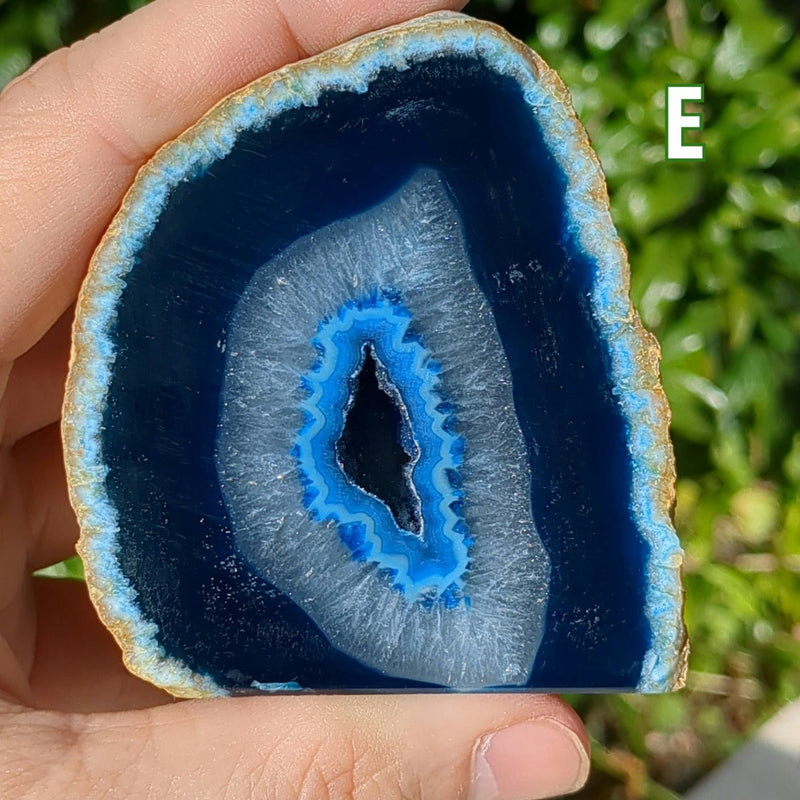 Coloured Agate Cave with Druzy - Blue (7-10cm) - 300-399g from Green Door Living AGV14-013 E