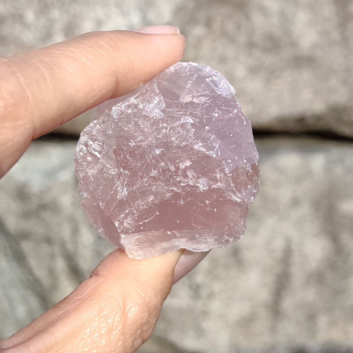 Rose Quartz Raw Chunks - 250g pack from Green Door Living