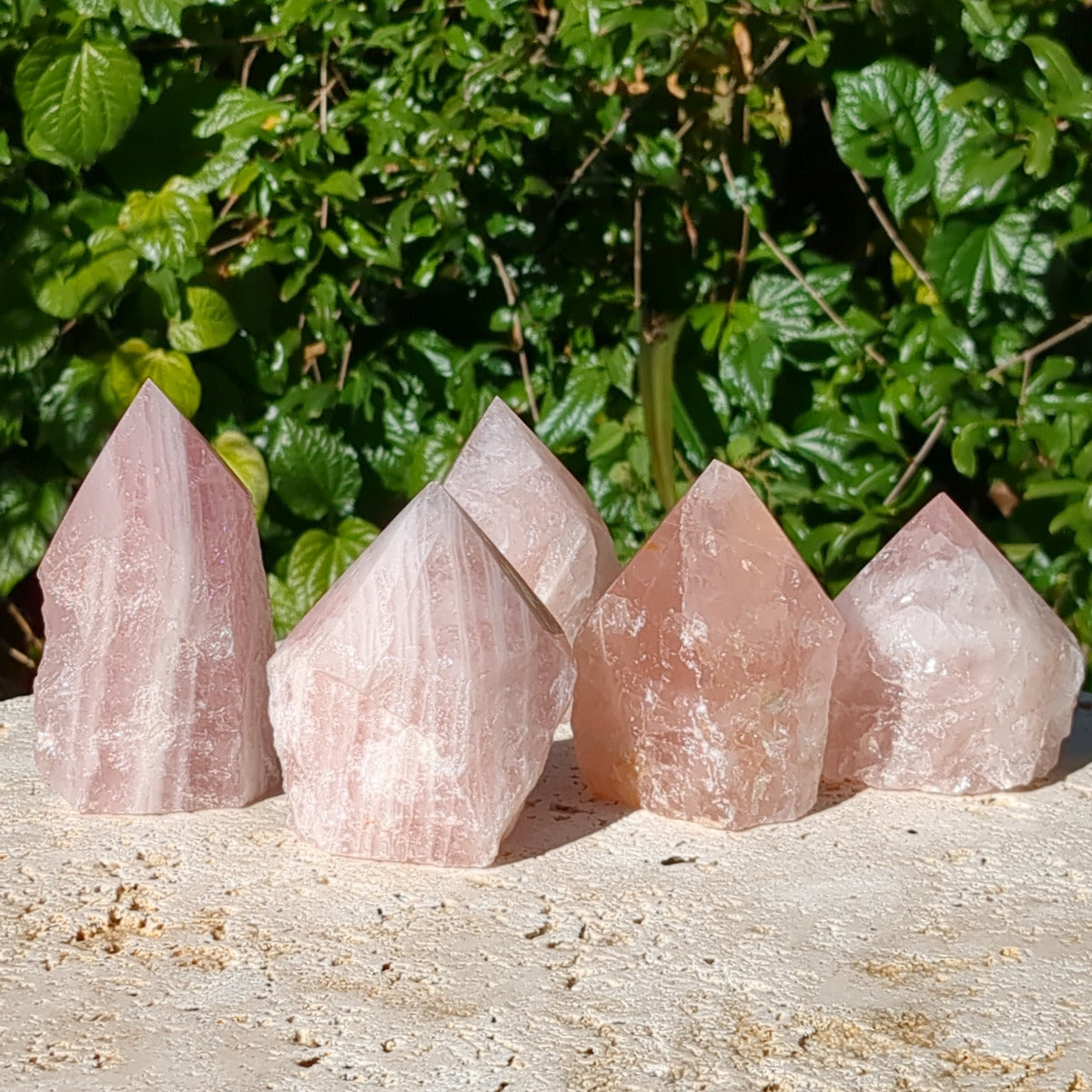 Rose Quartz Semi-polished point (6-10cm) - 300-399g from Green Door Living