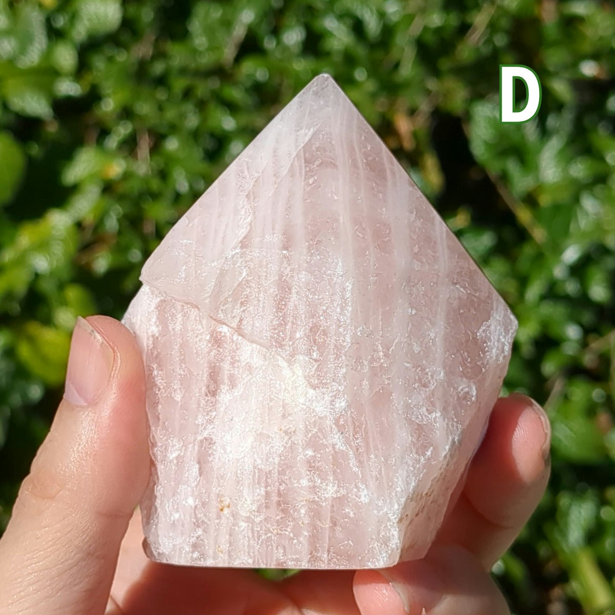 Rose Quartz Semi-polished point (6-10cm) - 300-399g from Green Door Living QRG15-002 D