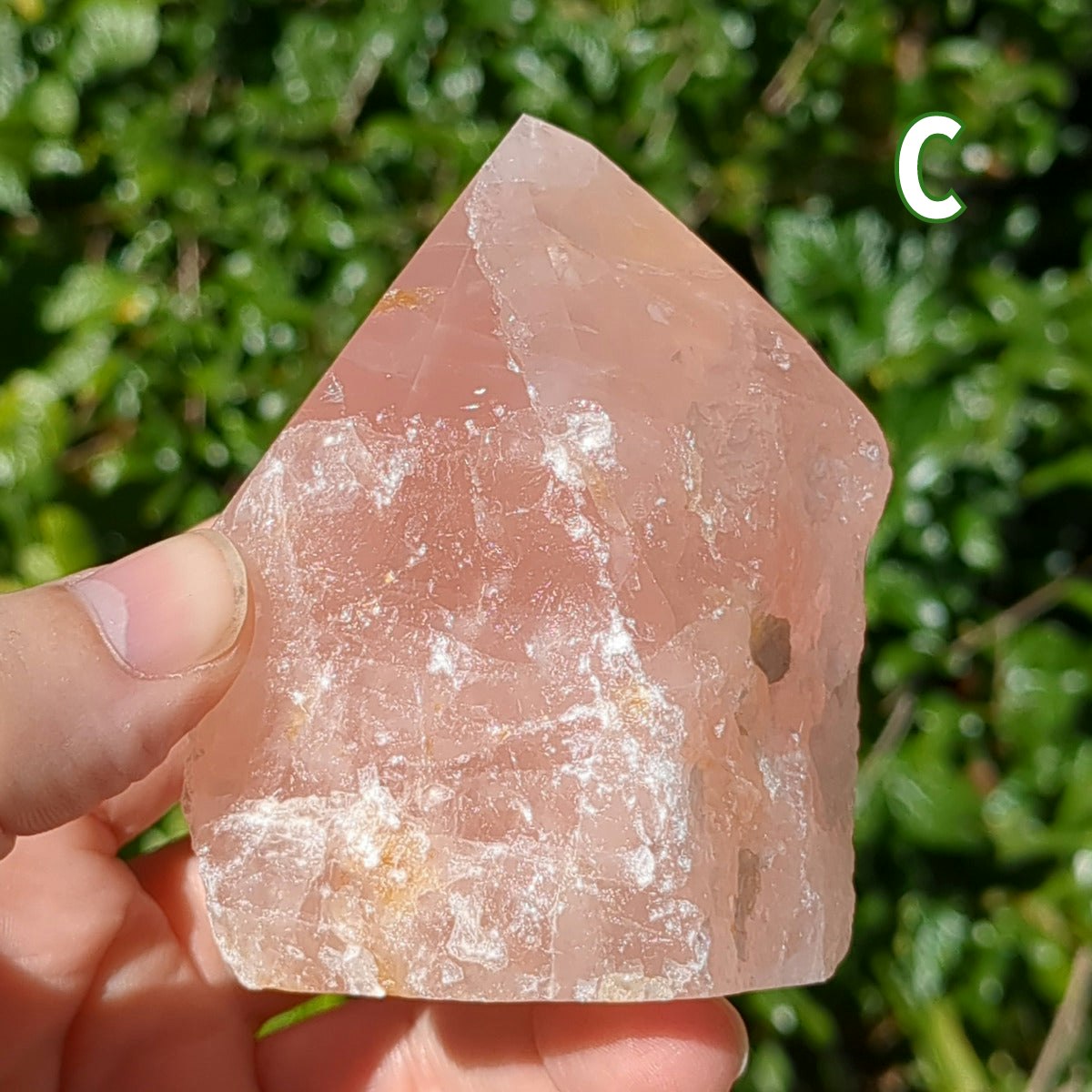 Rose Quartz Semi-polished point (6-10cm) - 300-399g from Green Door Living QRG15-003 C