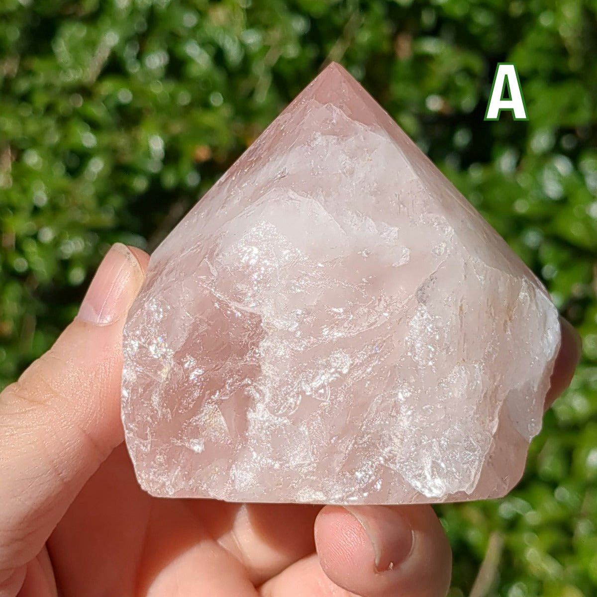 Rose Quartz Semi-polished point (6-10cm) - 300-399g from Green Door Living QRG15-004 A