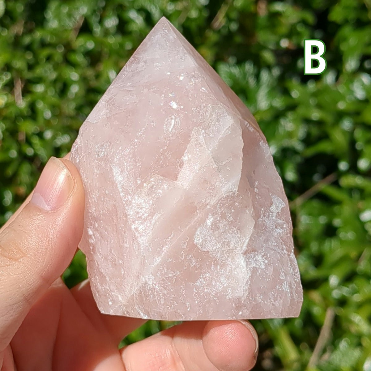 Rose Quartz Semi-polished point (6-10cm) - 300-399g from Green Door Living QRG15-005 B