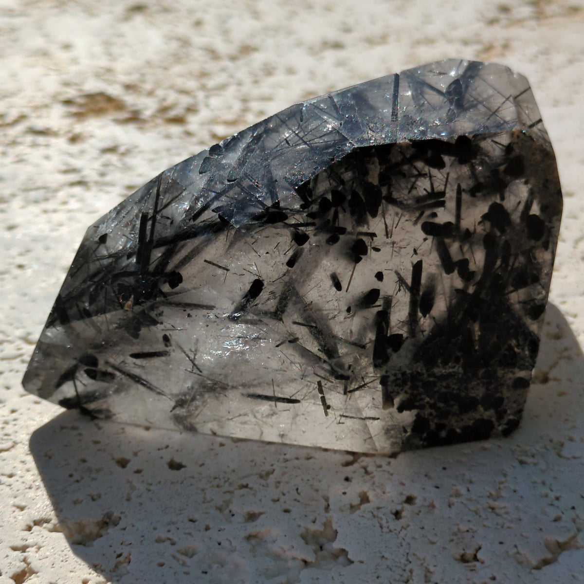 Tourmaline Quartz Freeform with Rainbow (10.8cm) - 439g from Green Door Living
