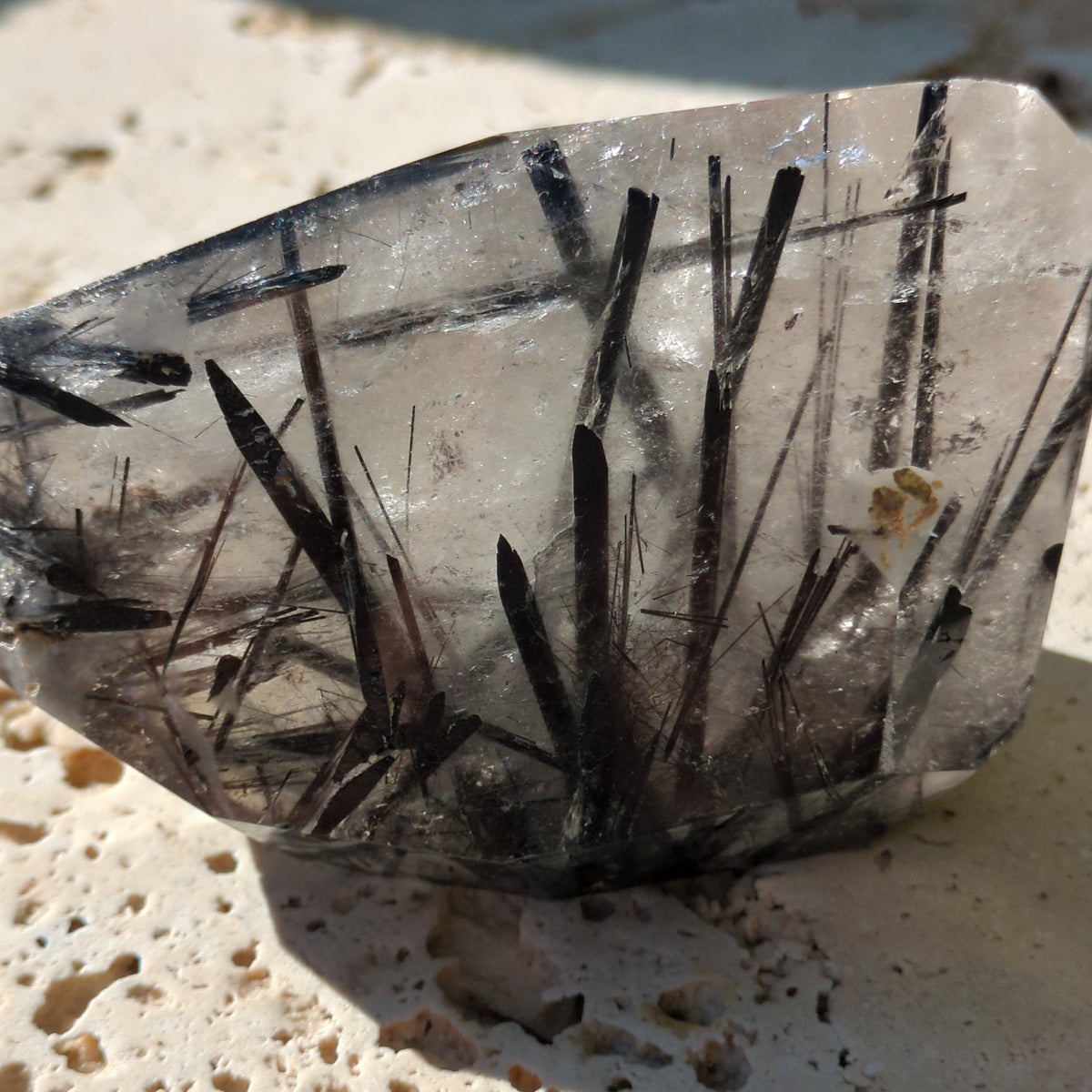 Tourmaline Quartz Freeform with Rainbow (10.8cm) - 439g from Green Door Living