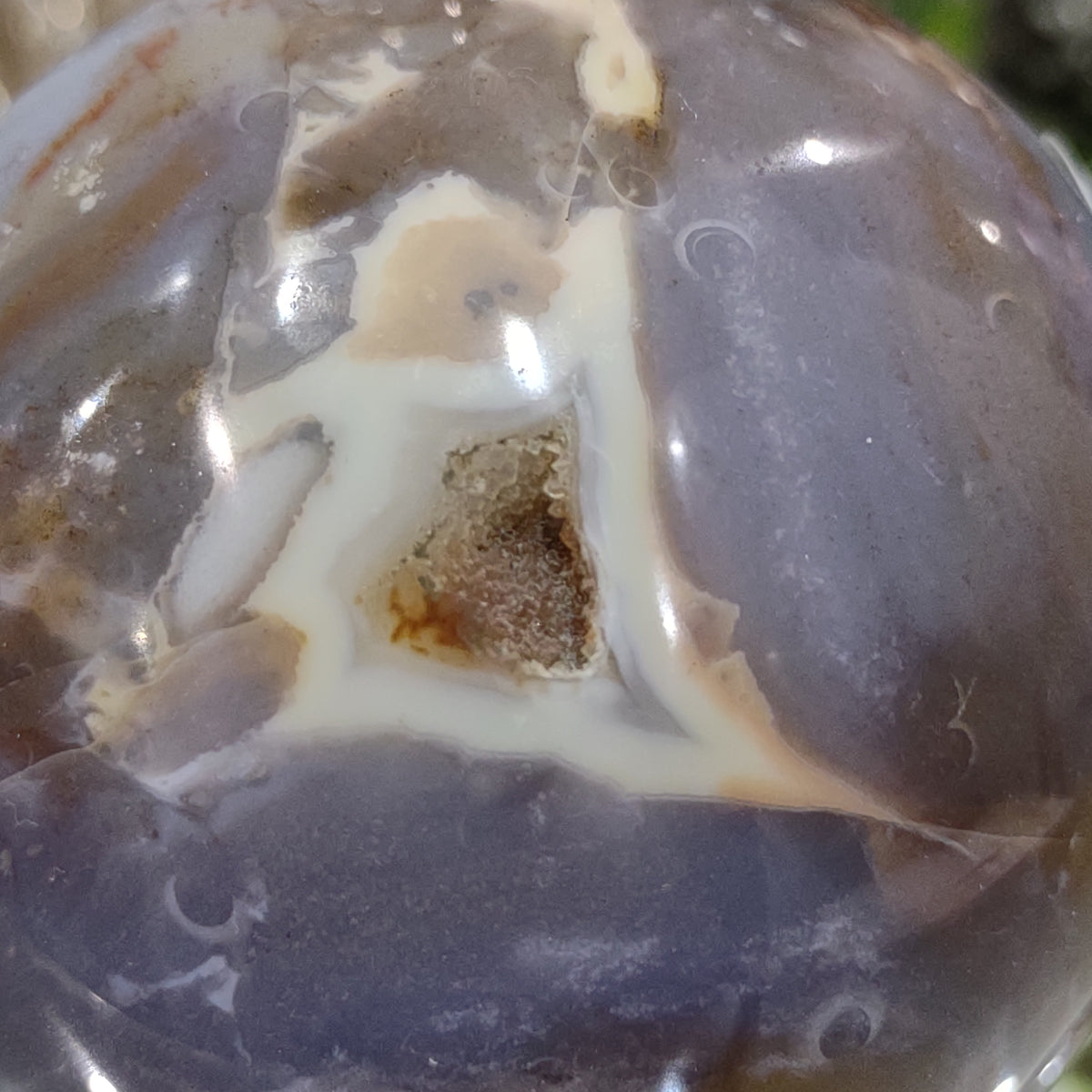 Ocean Jasper Sphere with druzy (7.2cm) - 488g from Green Door Living