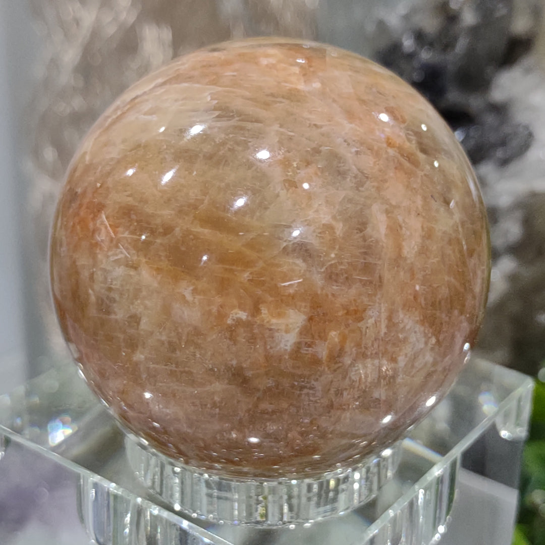 Peach Moonstone Sphere (5.8cm) - 274g