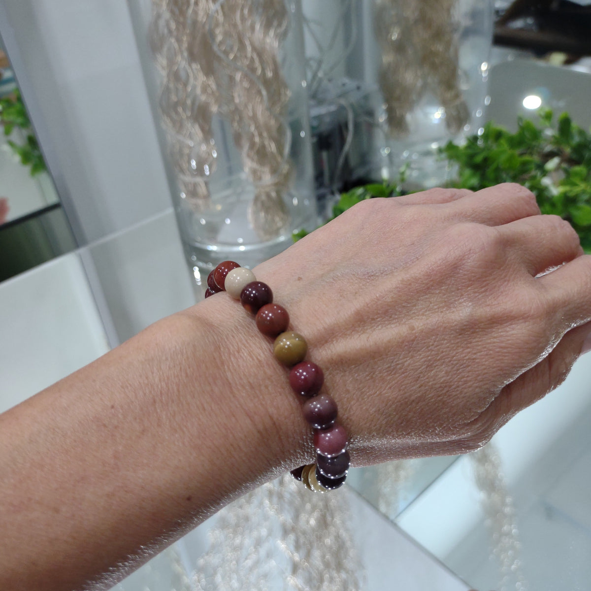 Mookaite Bead Bracelet - 8mm