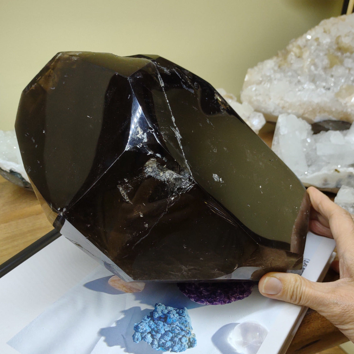 Large Smoky Quartz Semi Polished Point - Dark (21cm) - 5.5kg