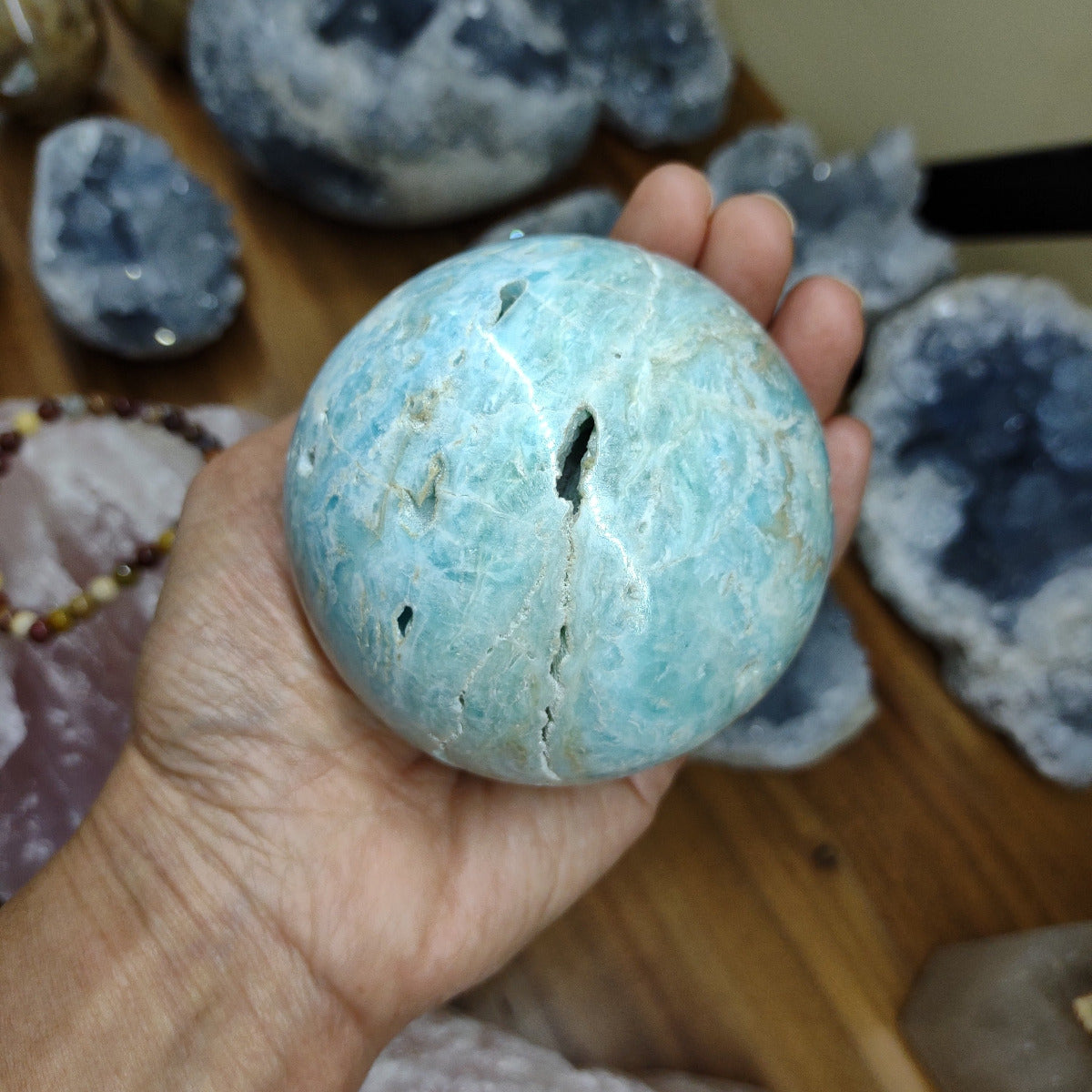 Aragonite Sphere (7.5cm) - 567g