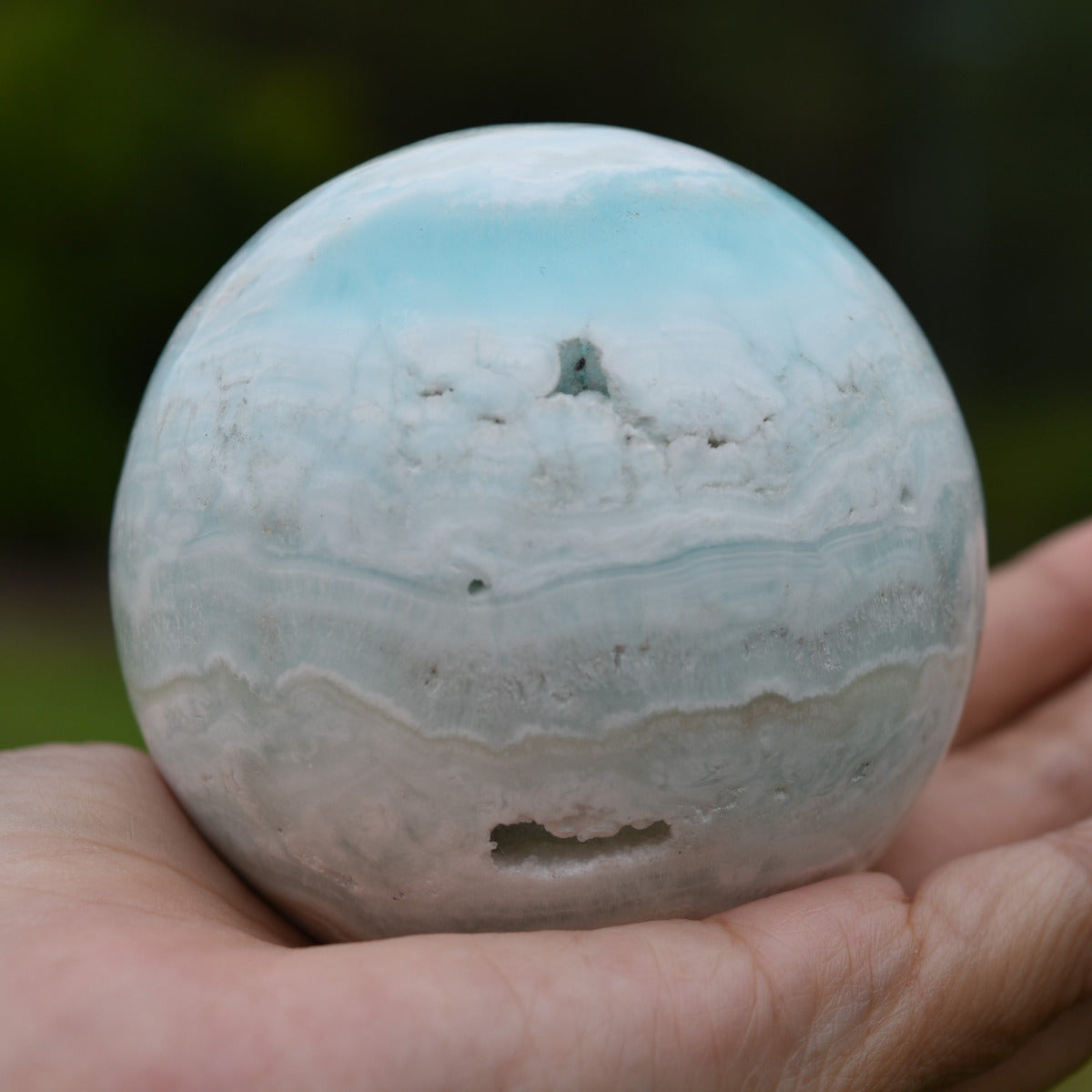 Caribbean Blue Calcite Sphere (7cm) - 483g