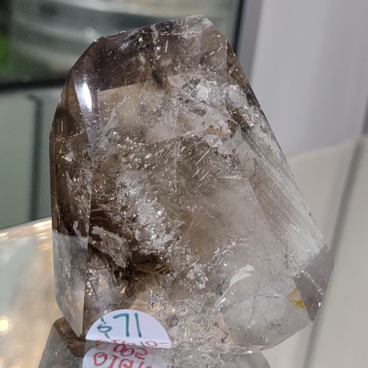Inclusion Quartz Point with Smoky and Rainbows (5.3cm) - 113g - Very High Grade