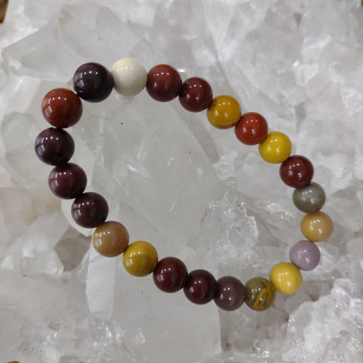 Mookaite Bead Bracelet - 8mm