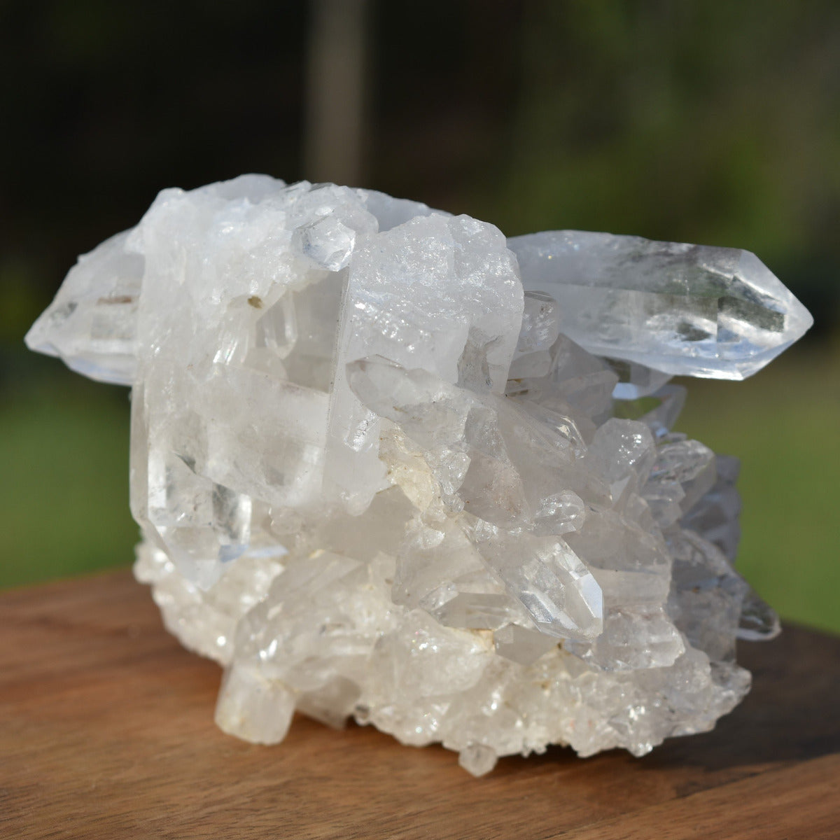 Clear Quartz Cluster with Rainbows - Multiple points (6.6cm) - 446g